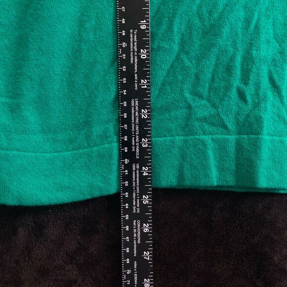 J.Crew Teddie Emerald Green Long Sleeve Merino Wool Cotton Blend Crewneck L - Picture 4 of 6